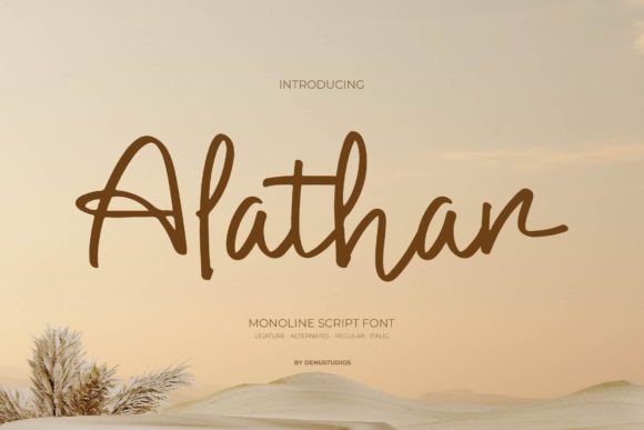 Alathar: A Script Font for Elegant Design