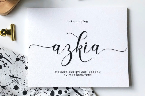 Azkia: Elevating Design with Elegant Script Typography