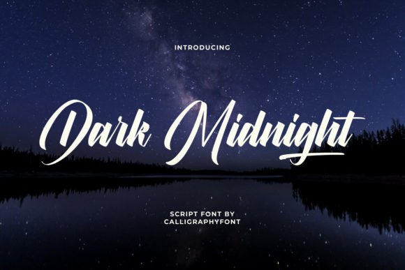Dark Midnight: Elevating Design with Classic Calligraphy