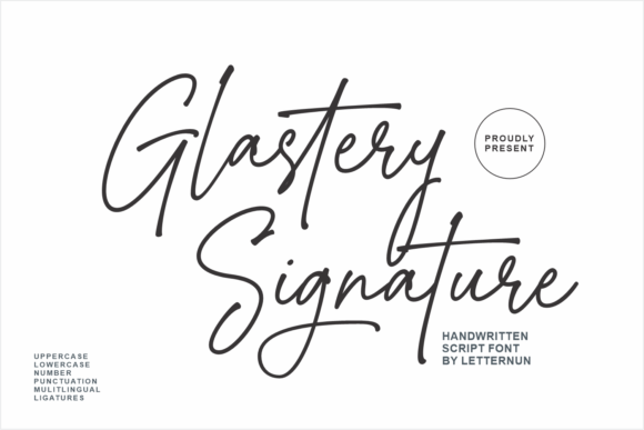Glastery: Elevate Your Designs with a Dazzling Script Font