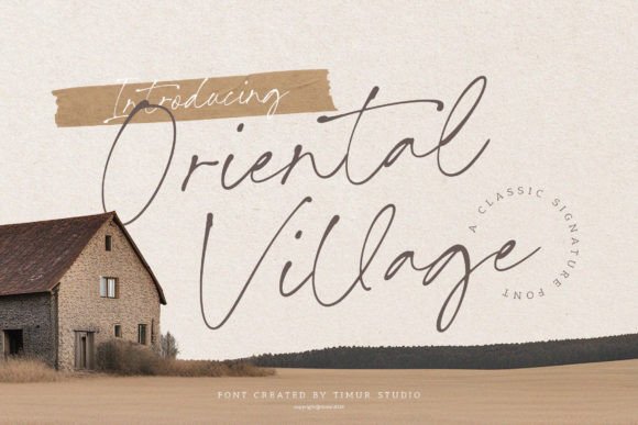 Oriental Village: A Script Font for Elegant Design