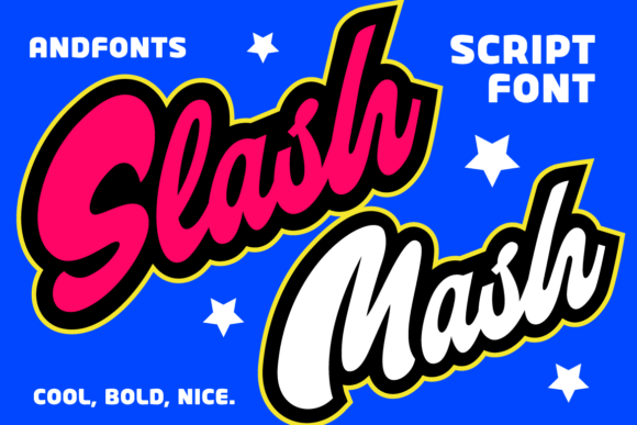 Slash Mash: A Bold Retro Script for Modern Design