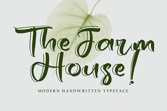 The Farm House: Elevating Design with Script Font Elegance
