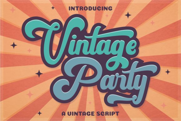 Vintage Party: A Bold Script Font for Modern Design
